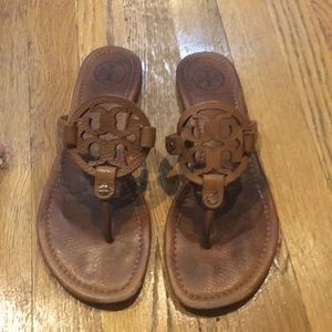 Tory Burch Miller Leather sandal size 8 tan